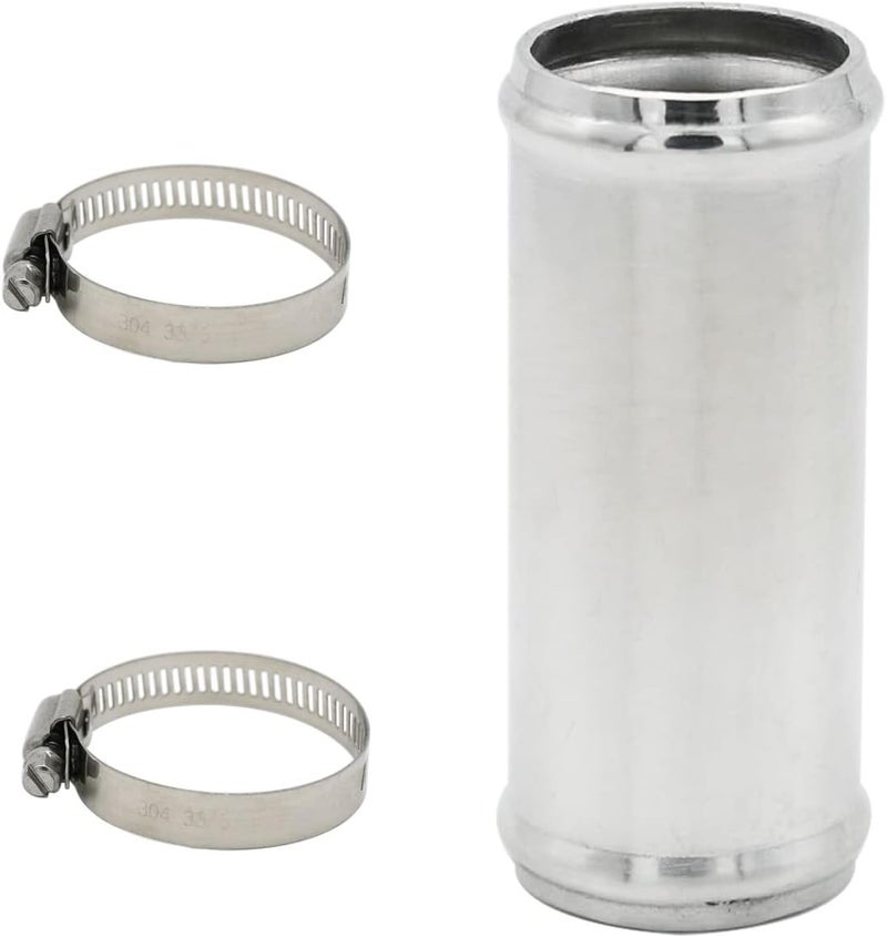 KRD PERFORMANCE 19mm(0.75") OD, Length 3" (76mm), Straight 0.75 Inch 6061 Aluminum Alloy Hose Joiner Tube Intercooler Pipe Connector High Class Glossy Polished Treatment Air Intake Tube with Bead Roll - Image 1